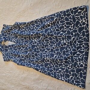 Mahi Gold womens Medium sleeveless dress muted steel blue and white NWOT